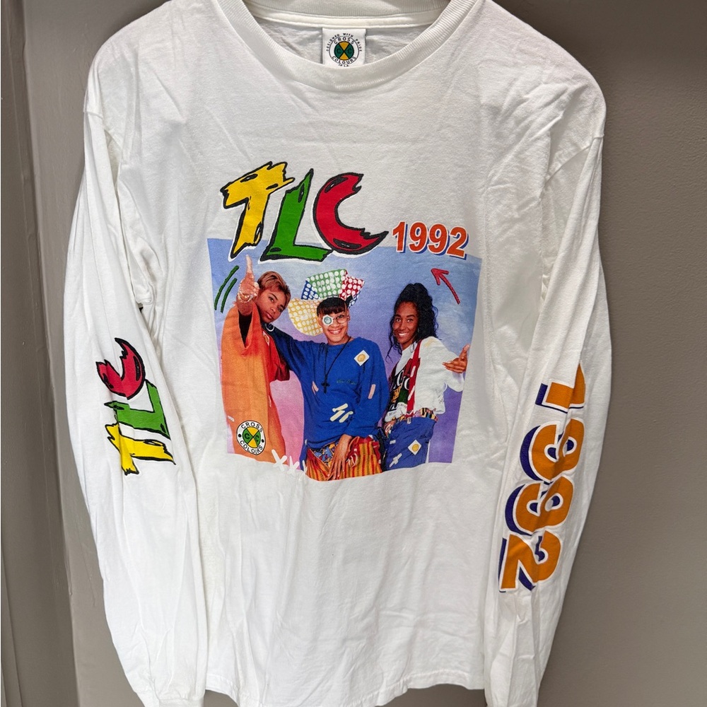 TLC 1992 White Graphic Long Sleeve Tee